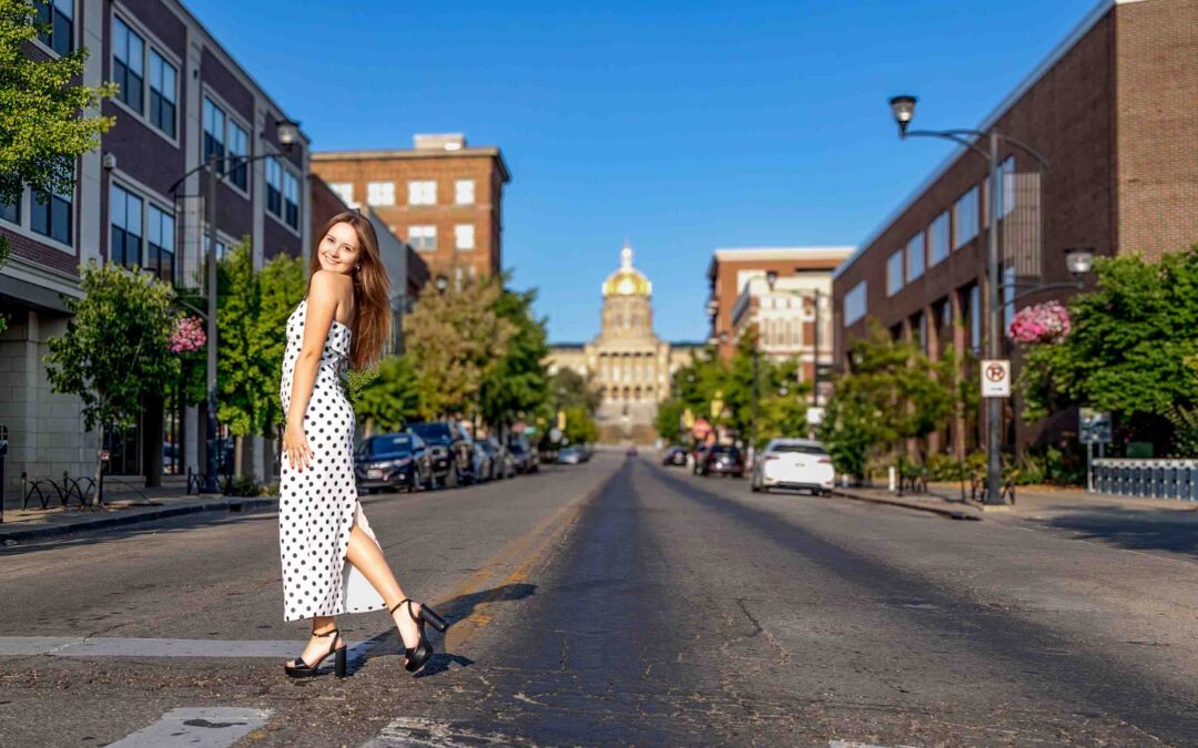 Des Moines East Village: Ideal Spot for Senior Photos