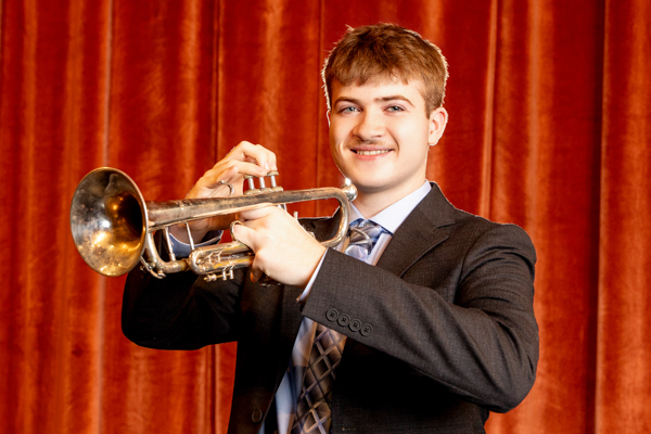 Simon's senior session with trumpet